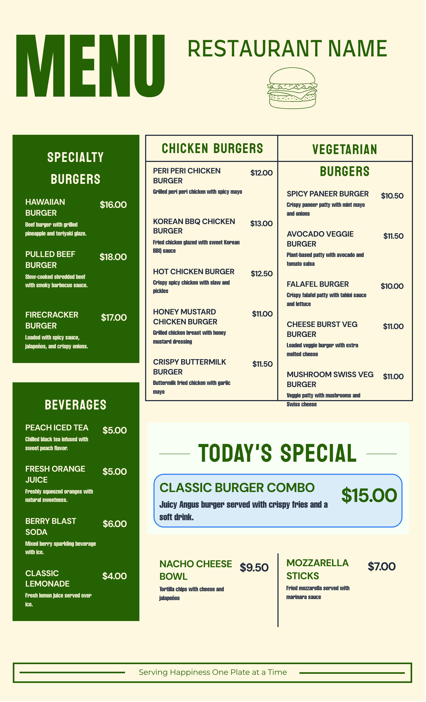 Restaurant Menu