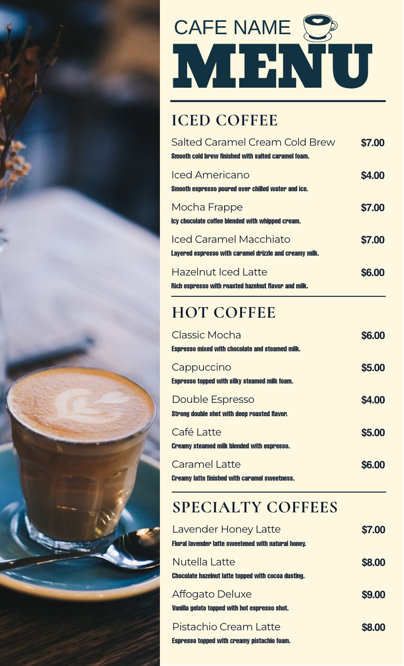 Coffee Menu template 05