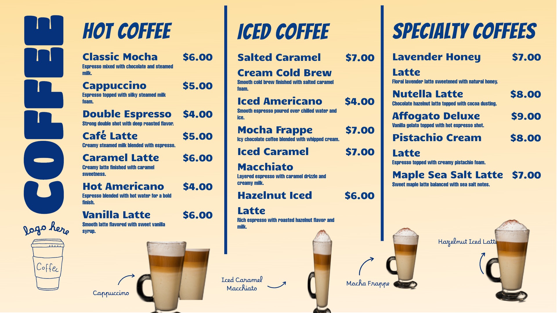 Coffee Menu