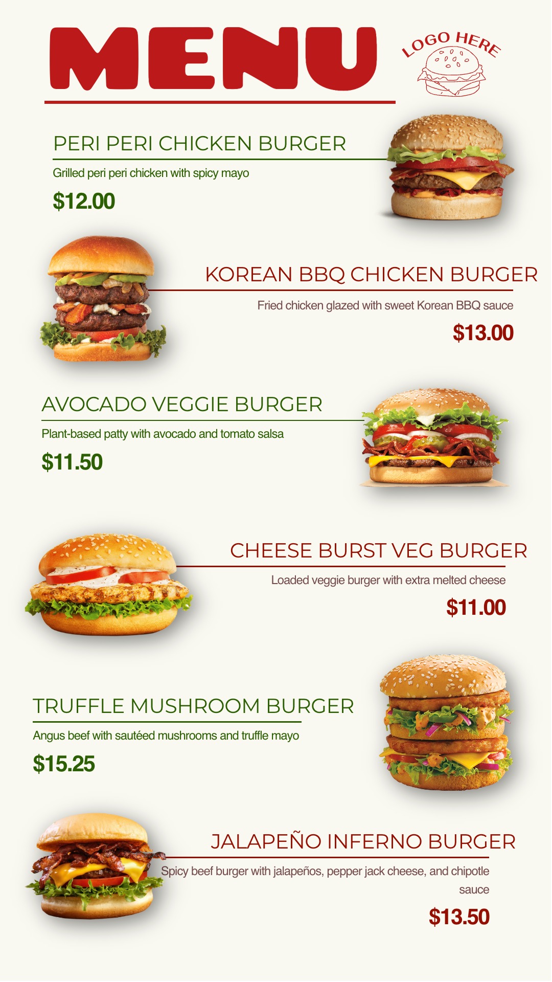 Burger Menu 04