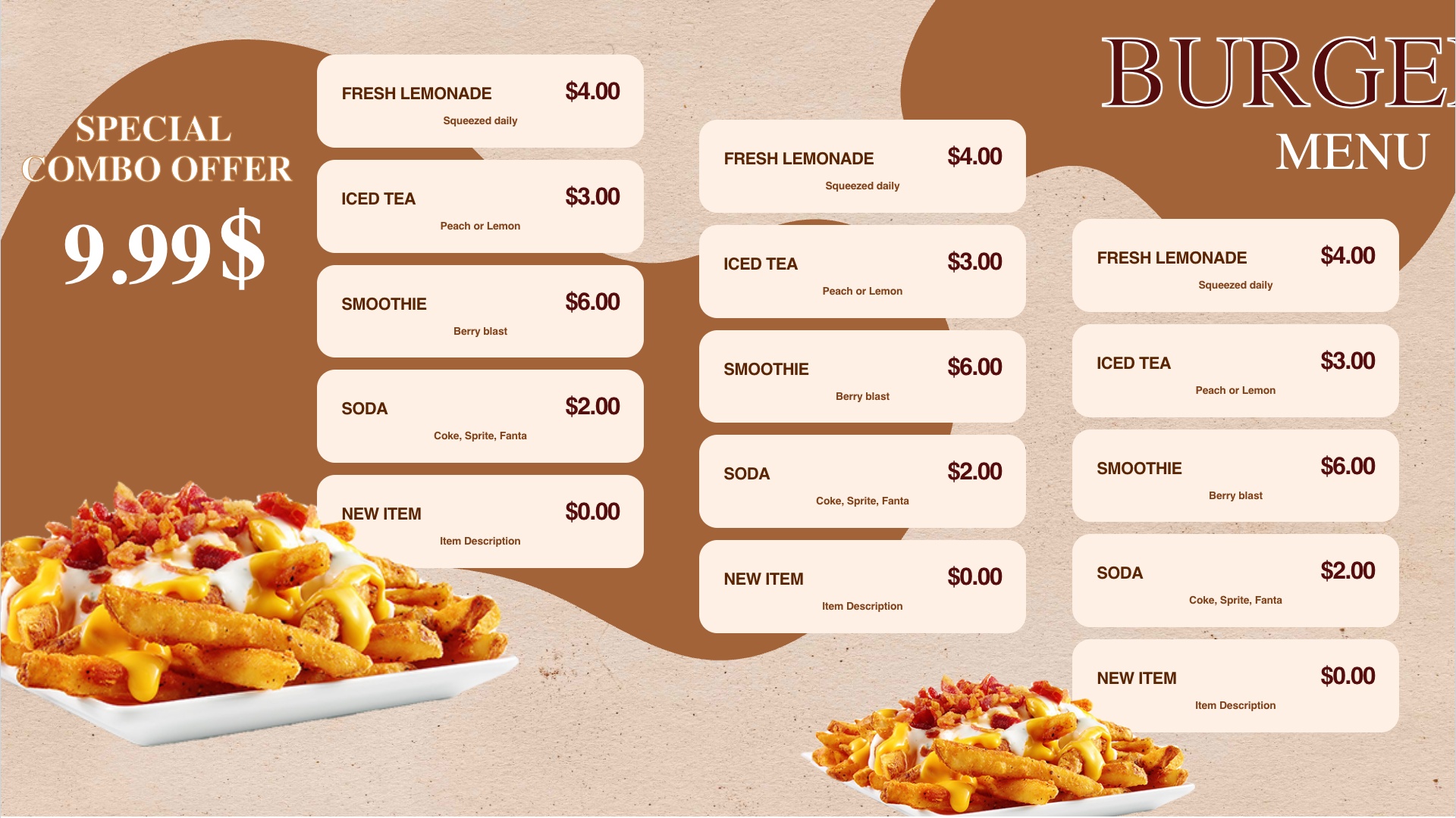 Burger Menu Board