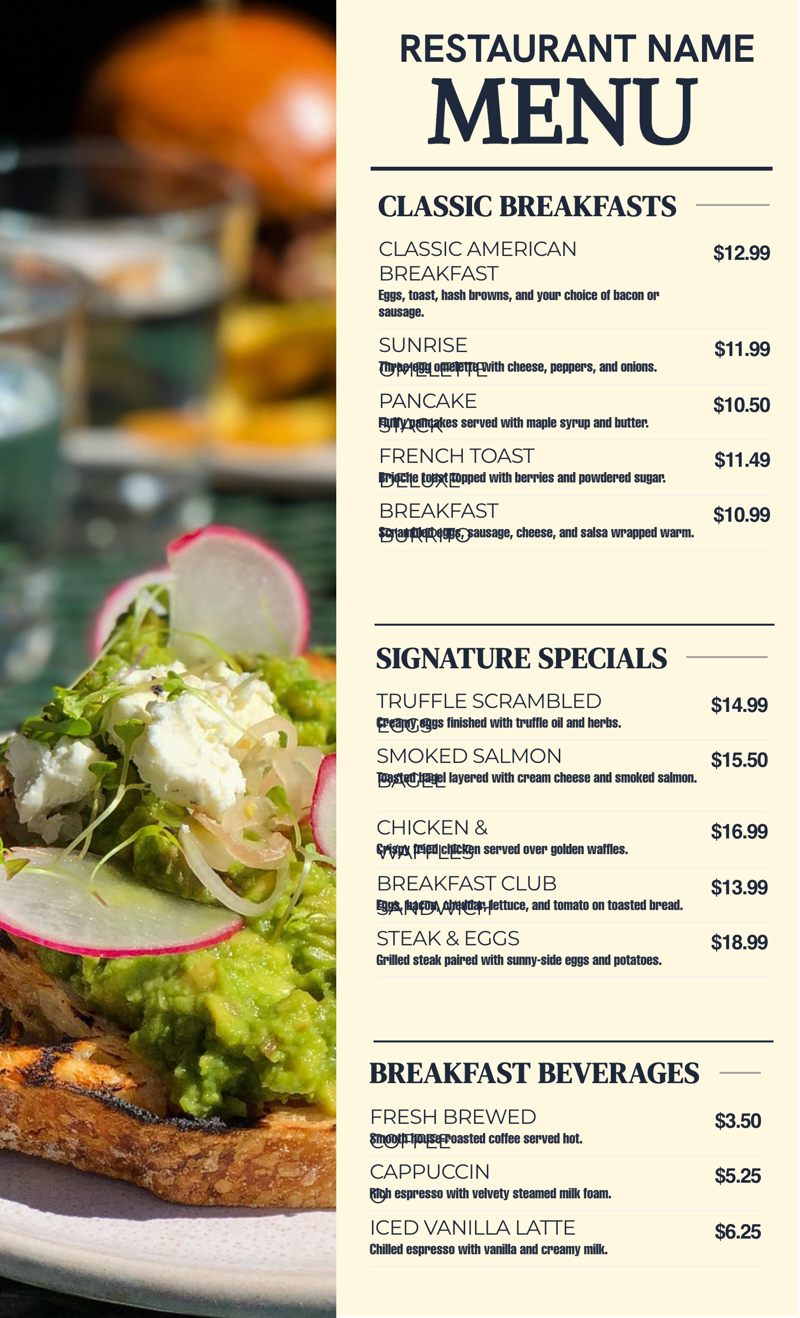 Breakfast Menu