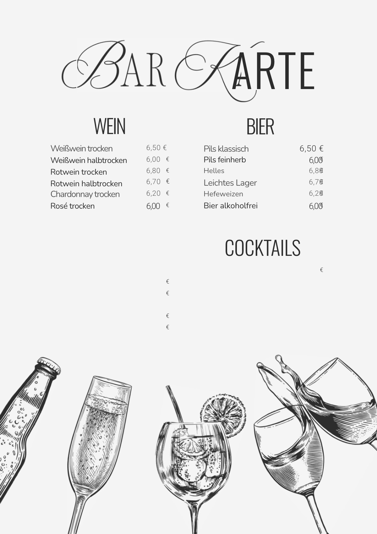 Wine b/w