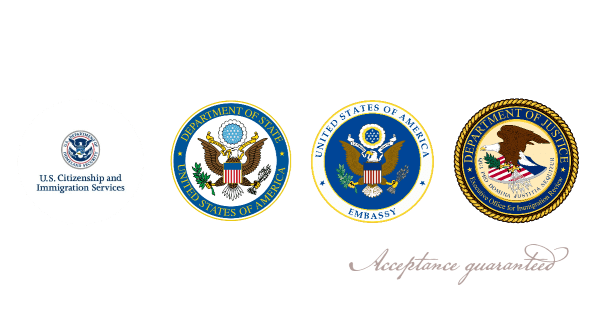 Certified Translation Acceptance Guaranteed Logo