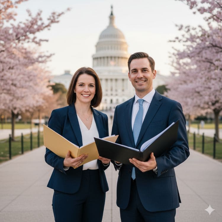 Professionals reviewing documents for Belgian consulate translation services