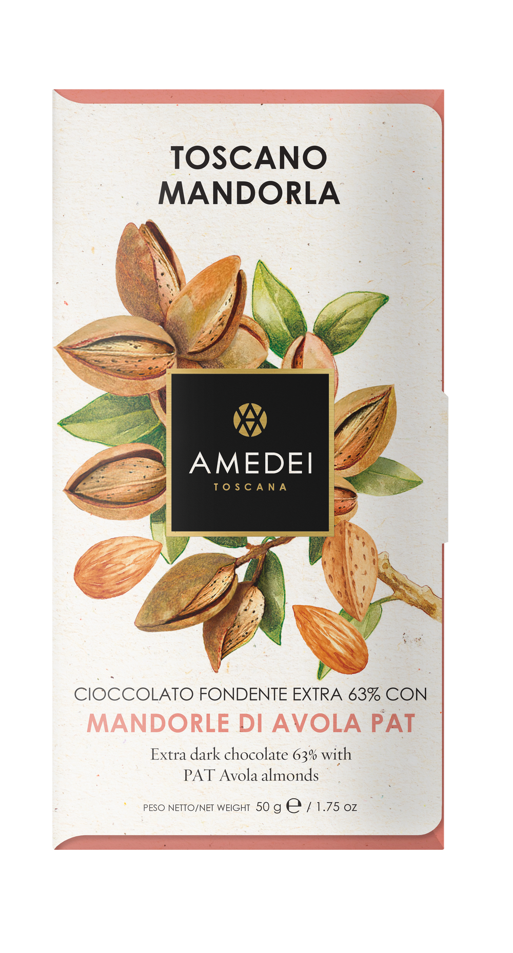Toscano Mandorla 63% Extra Dark Chocolate with Almonds