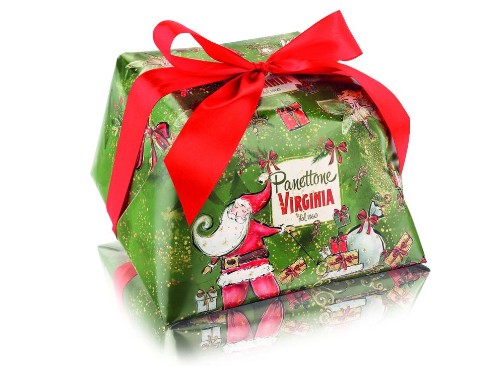 Traditional Hand Wrapped Panettone - Santa Claus