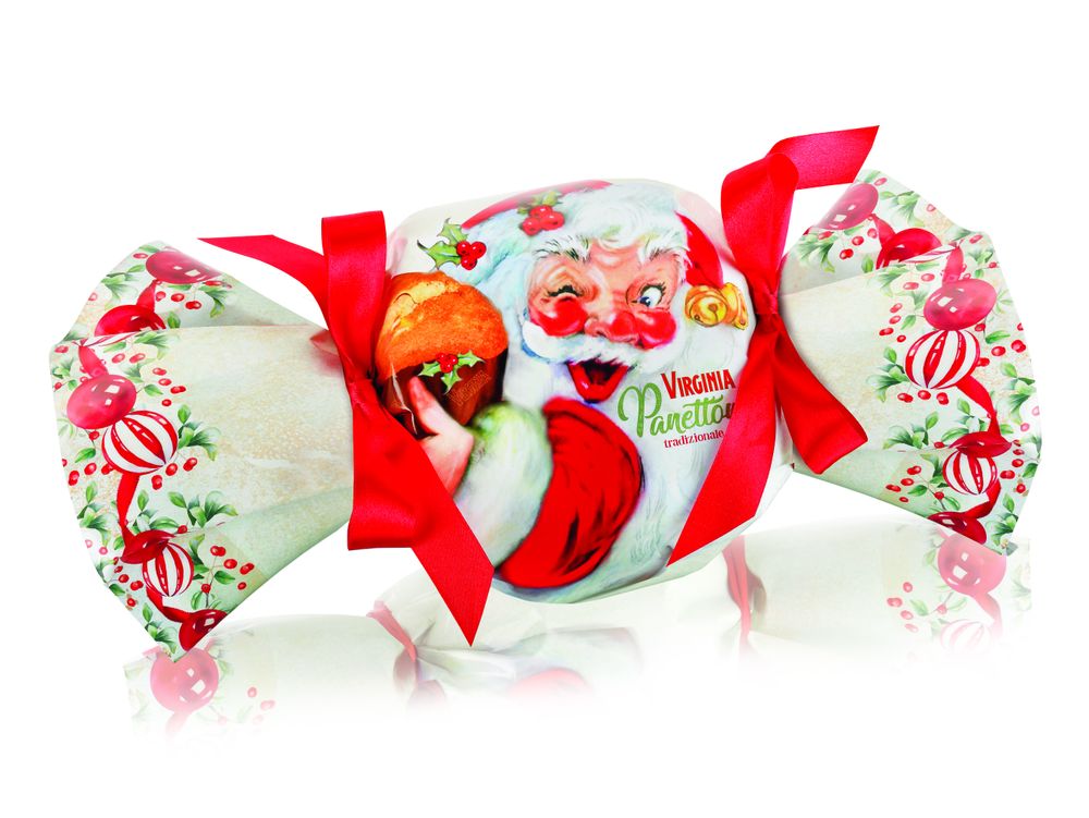 Traditional Panettone Winking Santa Bon Bon
