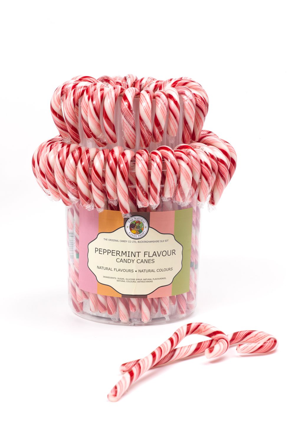 Peppermint Candy Canes in Drum