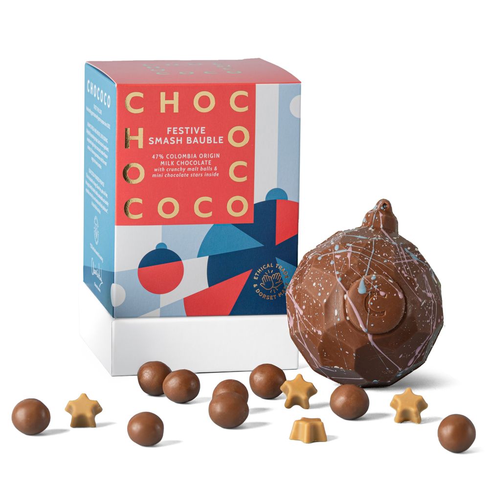 Chocolate Bauble with Sea Salt Gems - Milk Chocolate