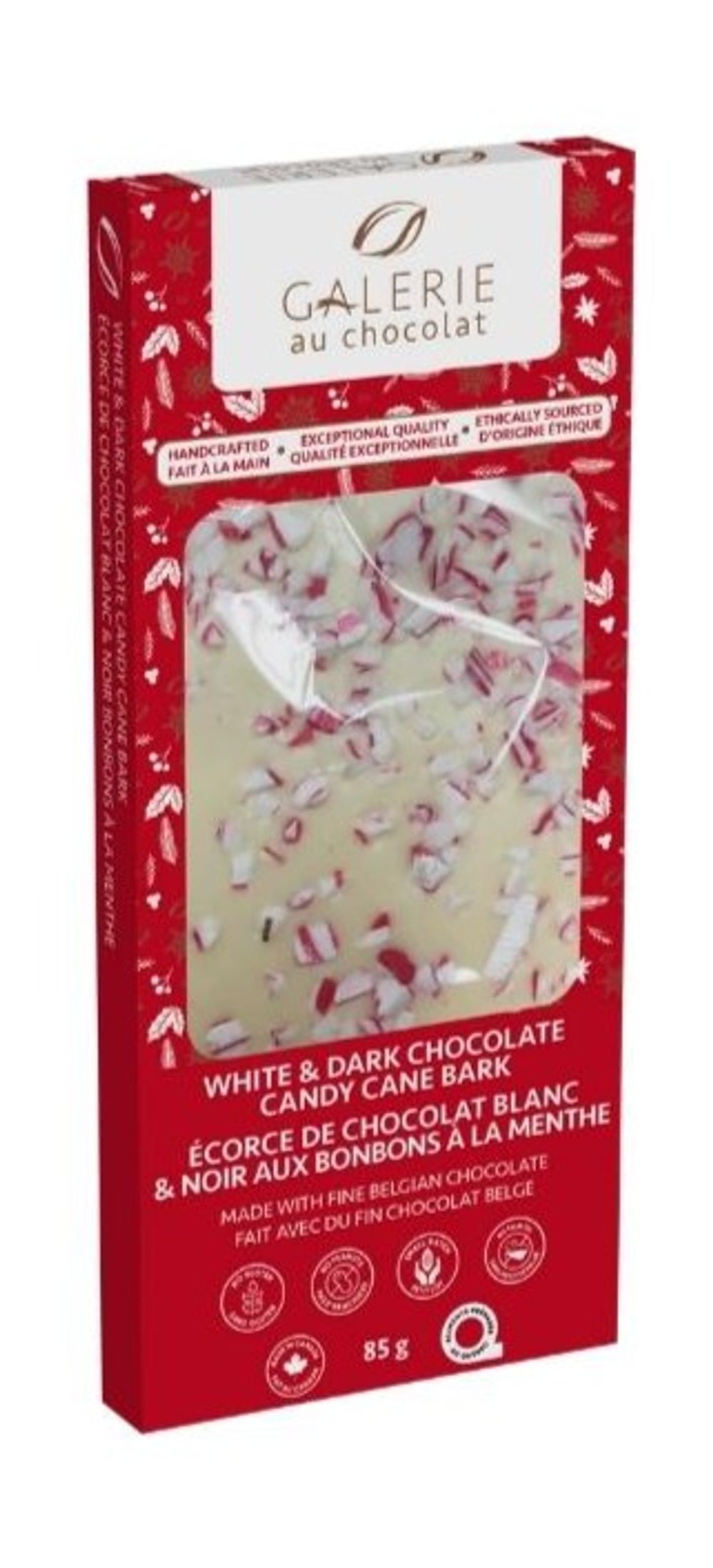 White & Dark Chocolate with Peppermint & Candy Cane Bark Bar