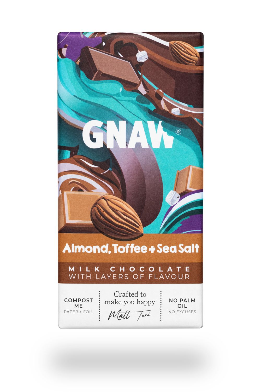 Almond Toffee and Sea Salt Milk Chocolate Bar