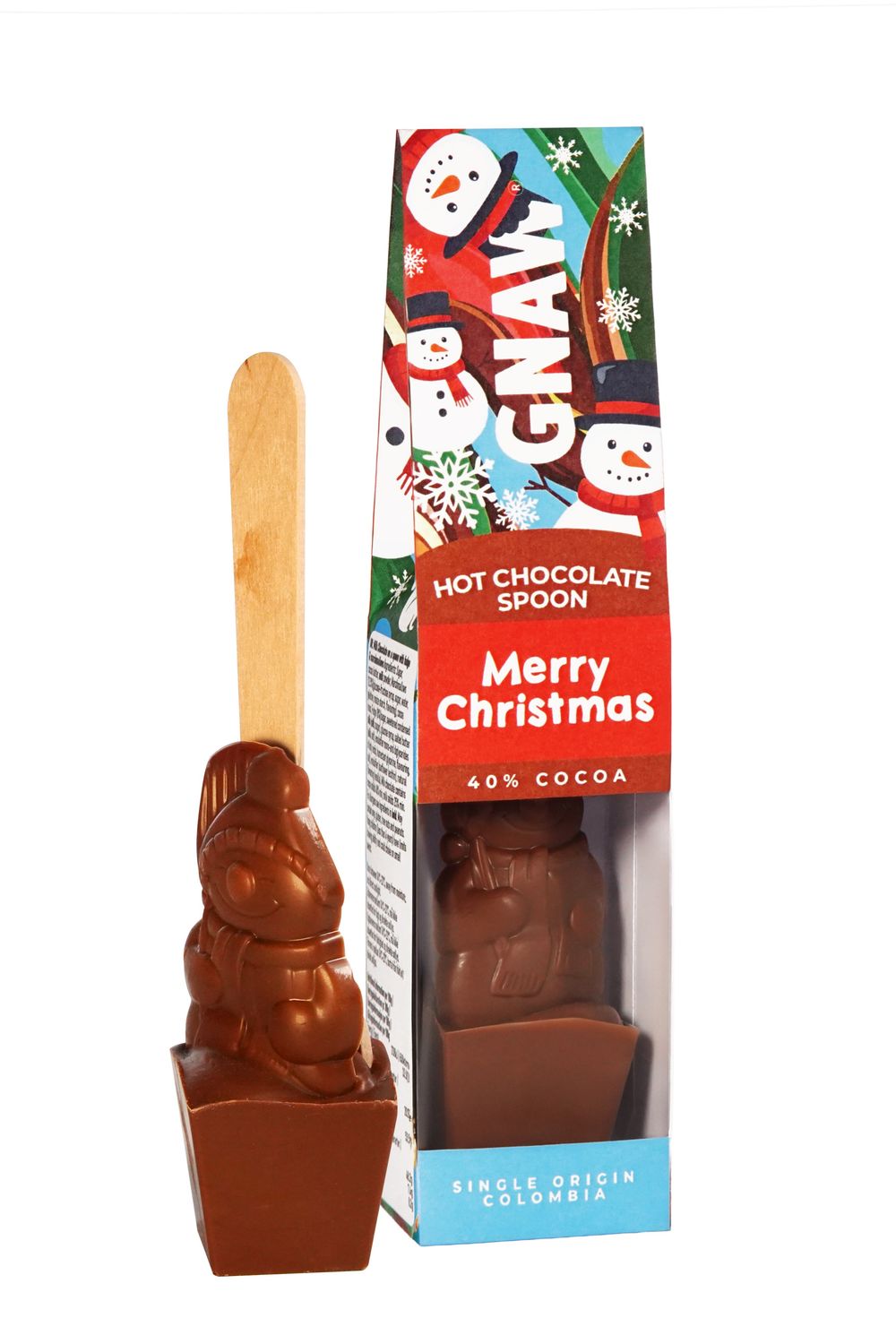 Merry Christmas Snowman Hot Chocolate Spoon