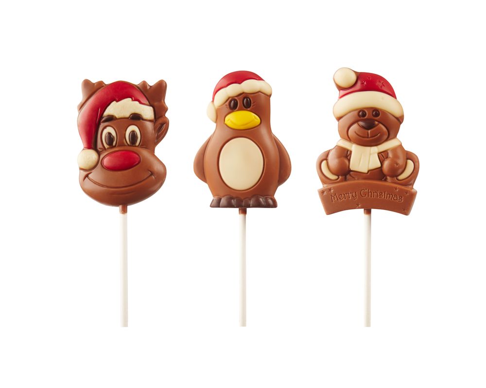Chocolate Reindeer, Penguin and Christmas Bear Pops