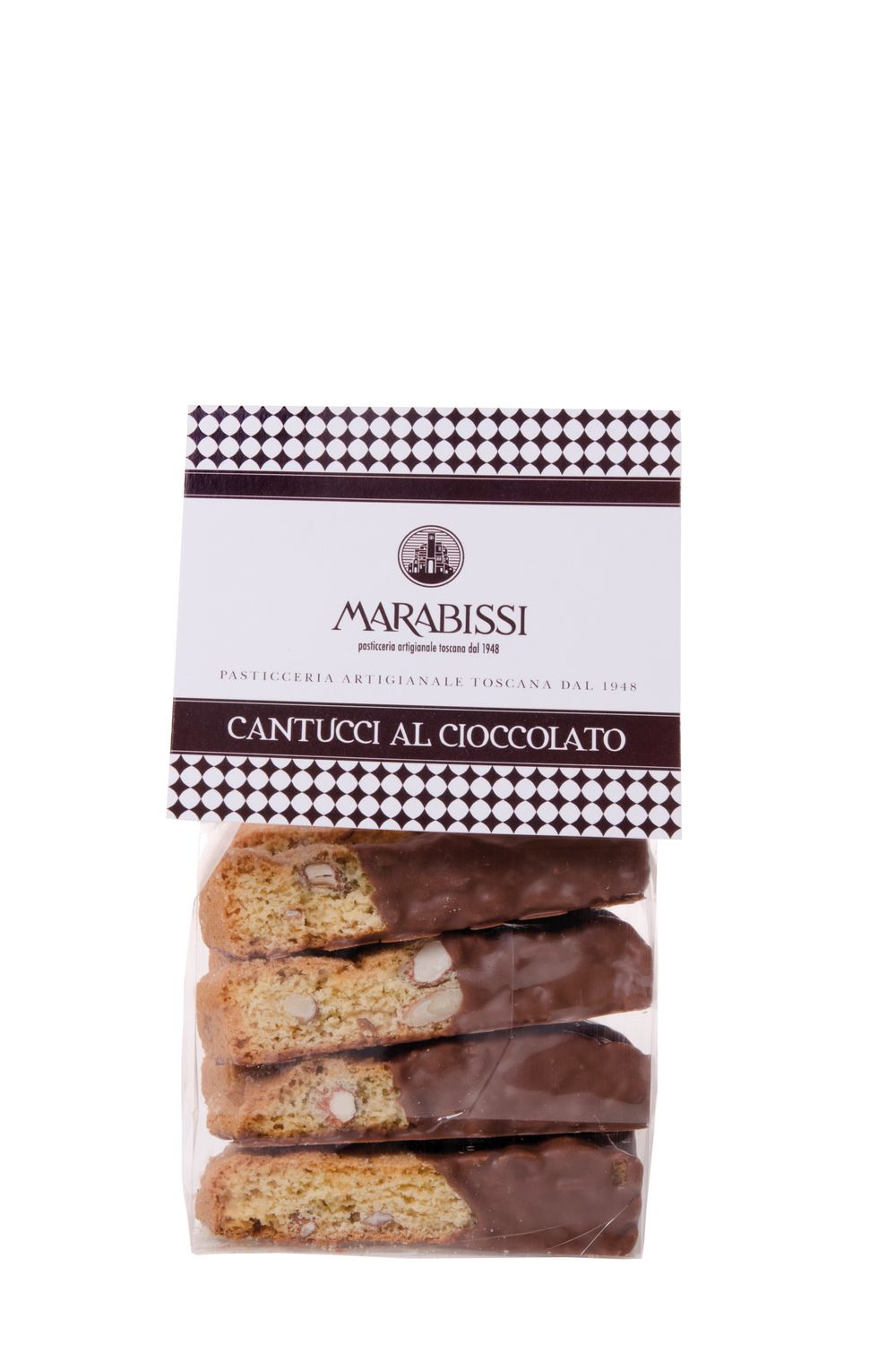 Cantucci Chocolate Dipped with Almonds