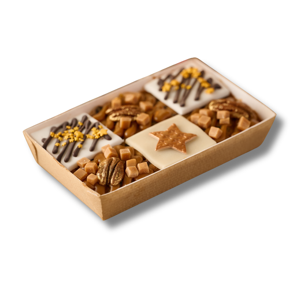 Festive 6 Piece Spiced Rum , Date & Caramel Tray Bake