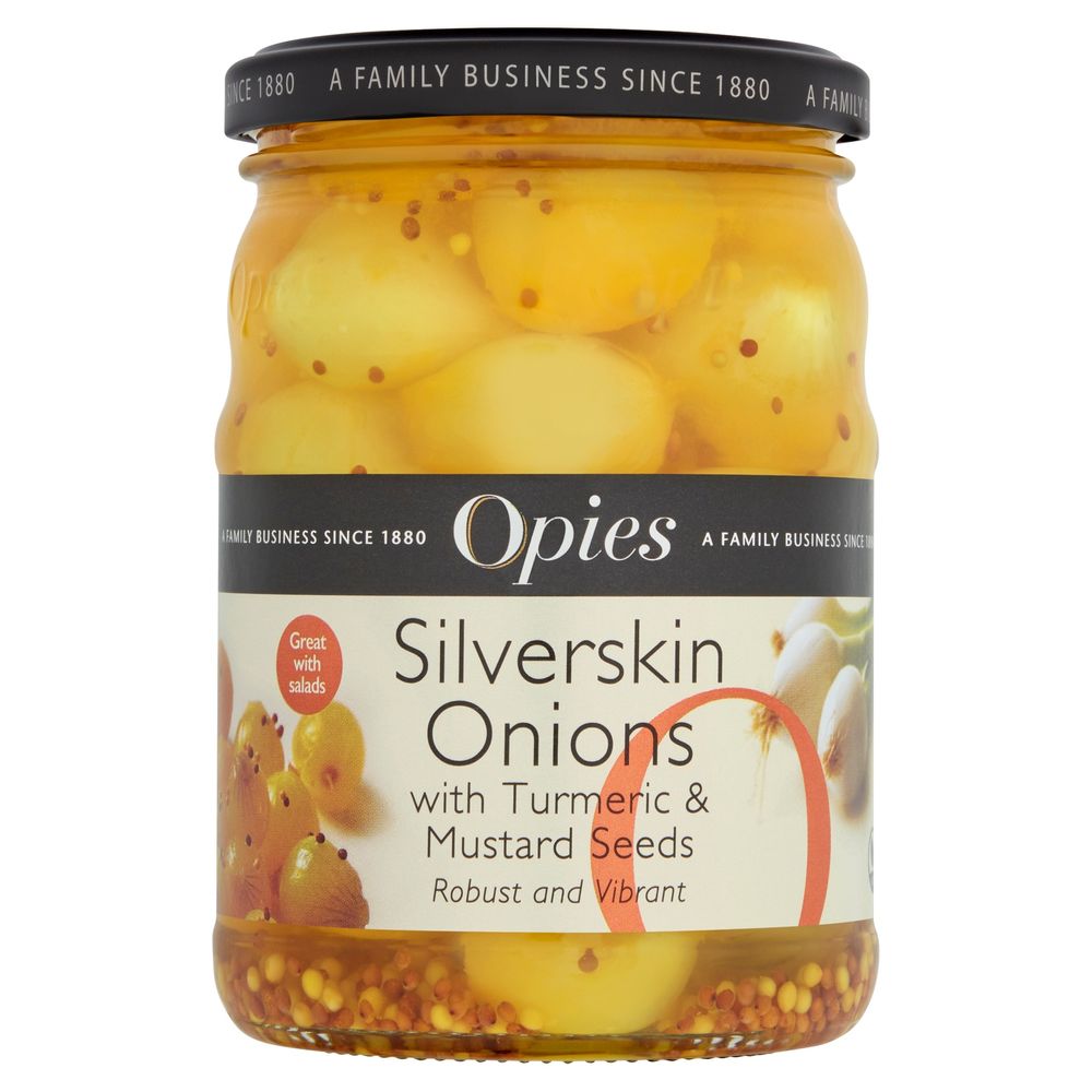 Silverskin Onions with Turmeric & Mustard Seeds