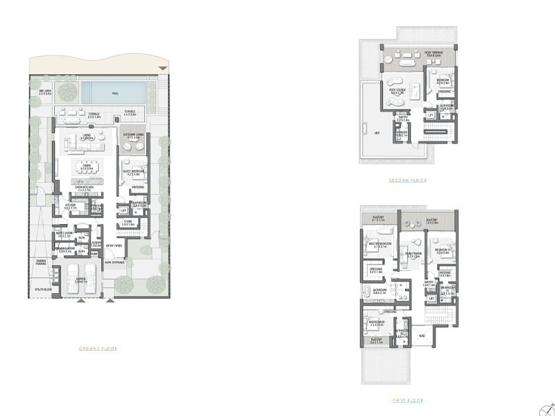 5 BR Villas floor plan