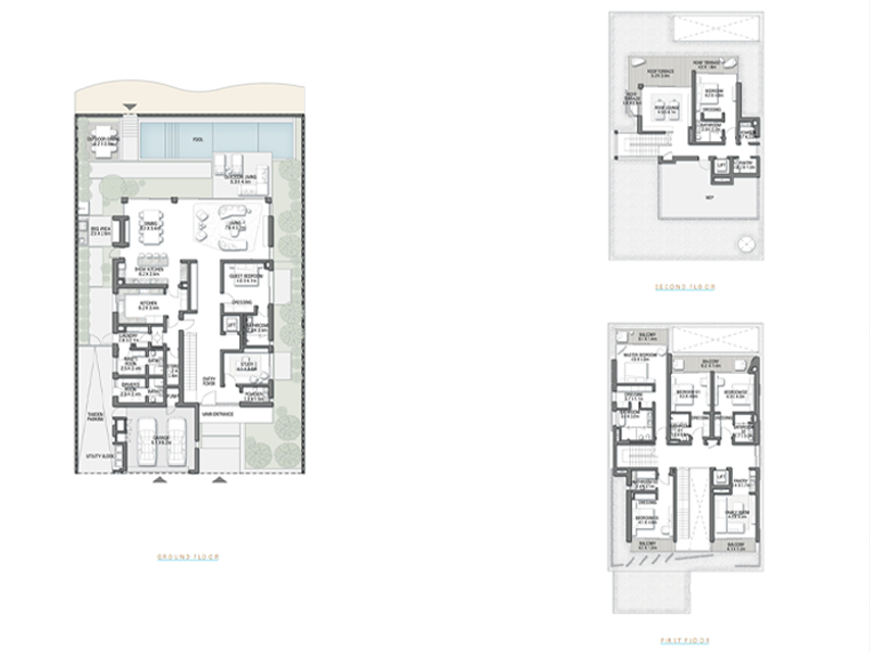 6 BR Villas floor plan