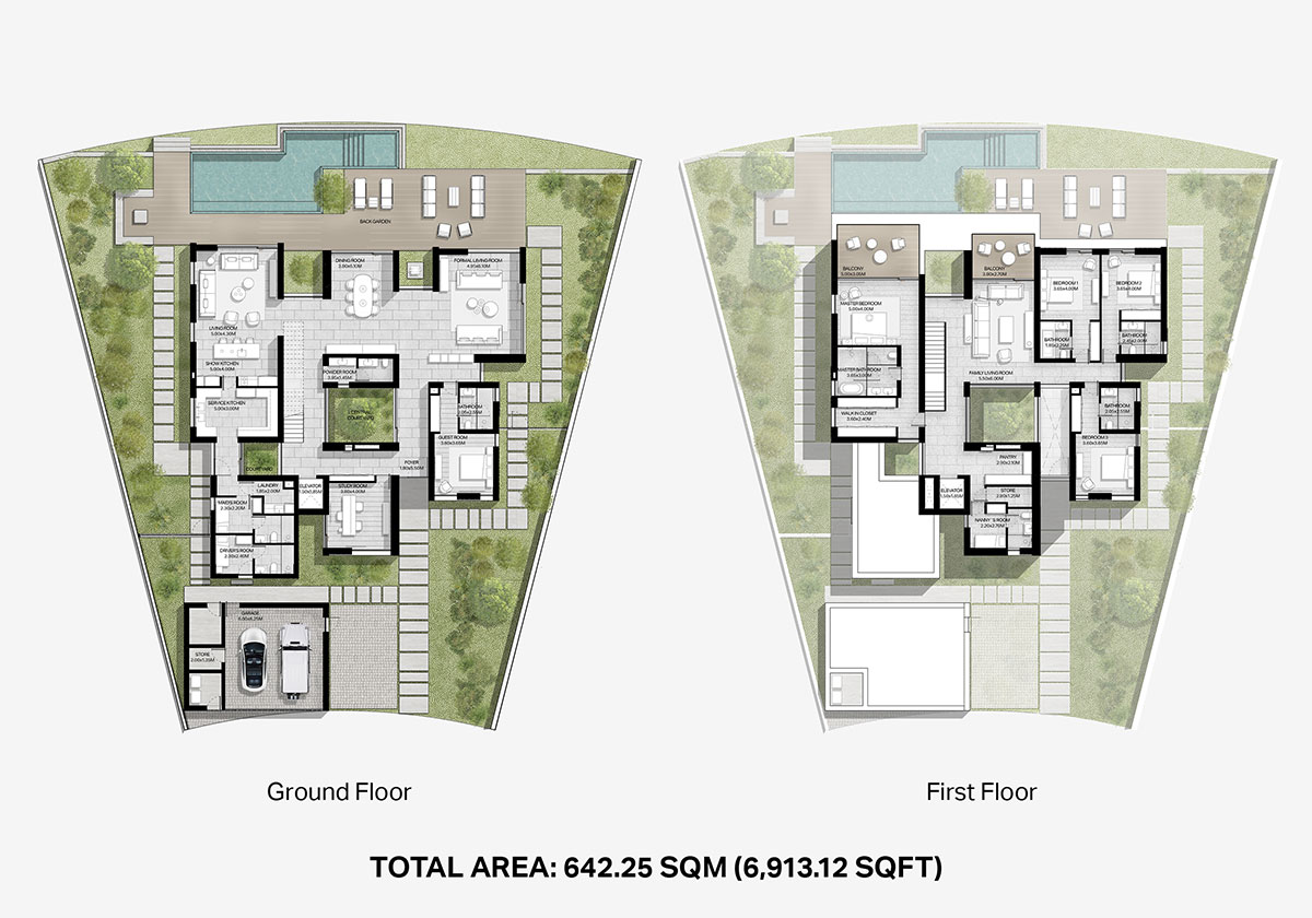 5 BR Villa floor plan