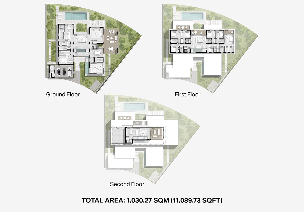 7 BR Villas floor plan