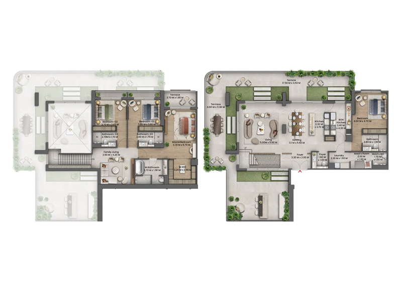 4 BR floor plan