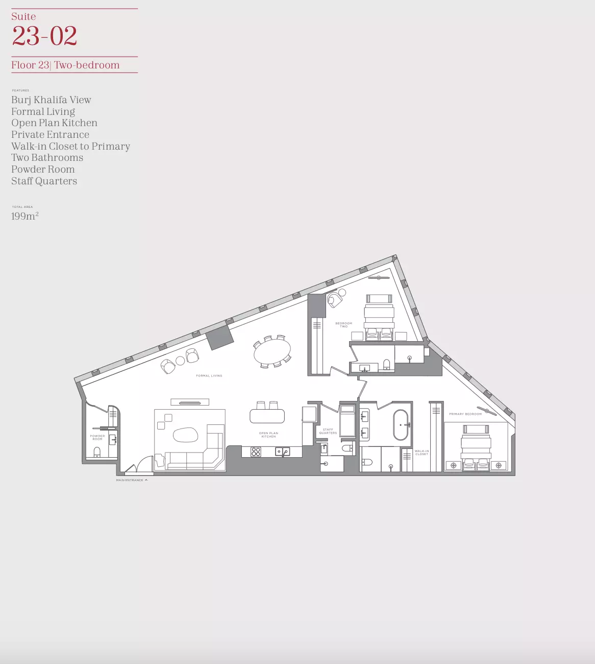 2-4 BR Apartment floor plan