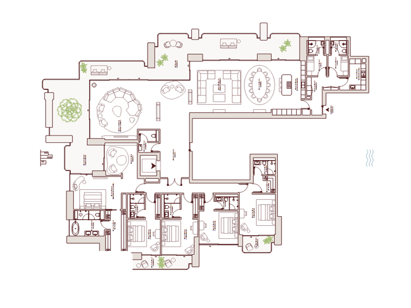 5 BR Apartment floor plan