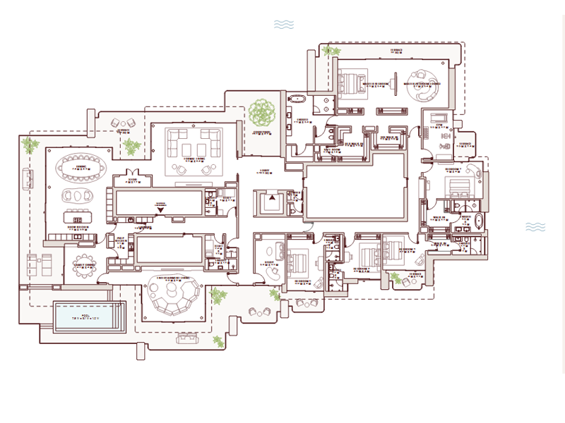 5 Bedroom Penthouse floor plan