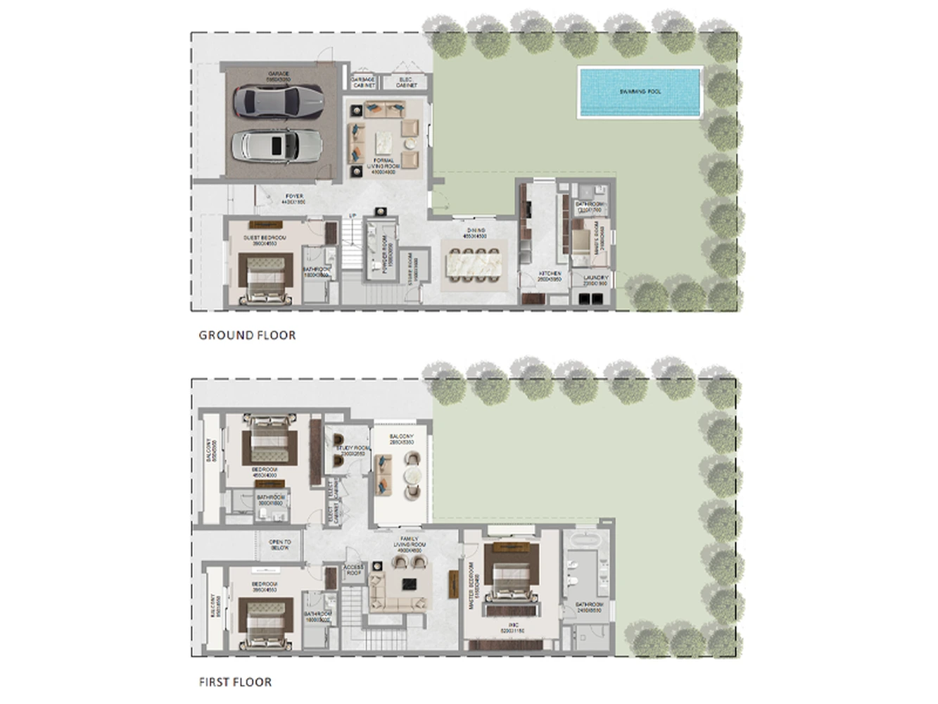 4 BR Standalone Villas floor plan