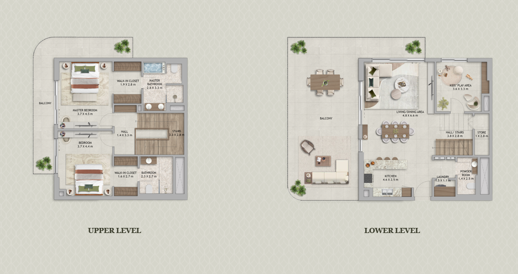 2 Bedroom Duplex floor plan
