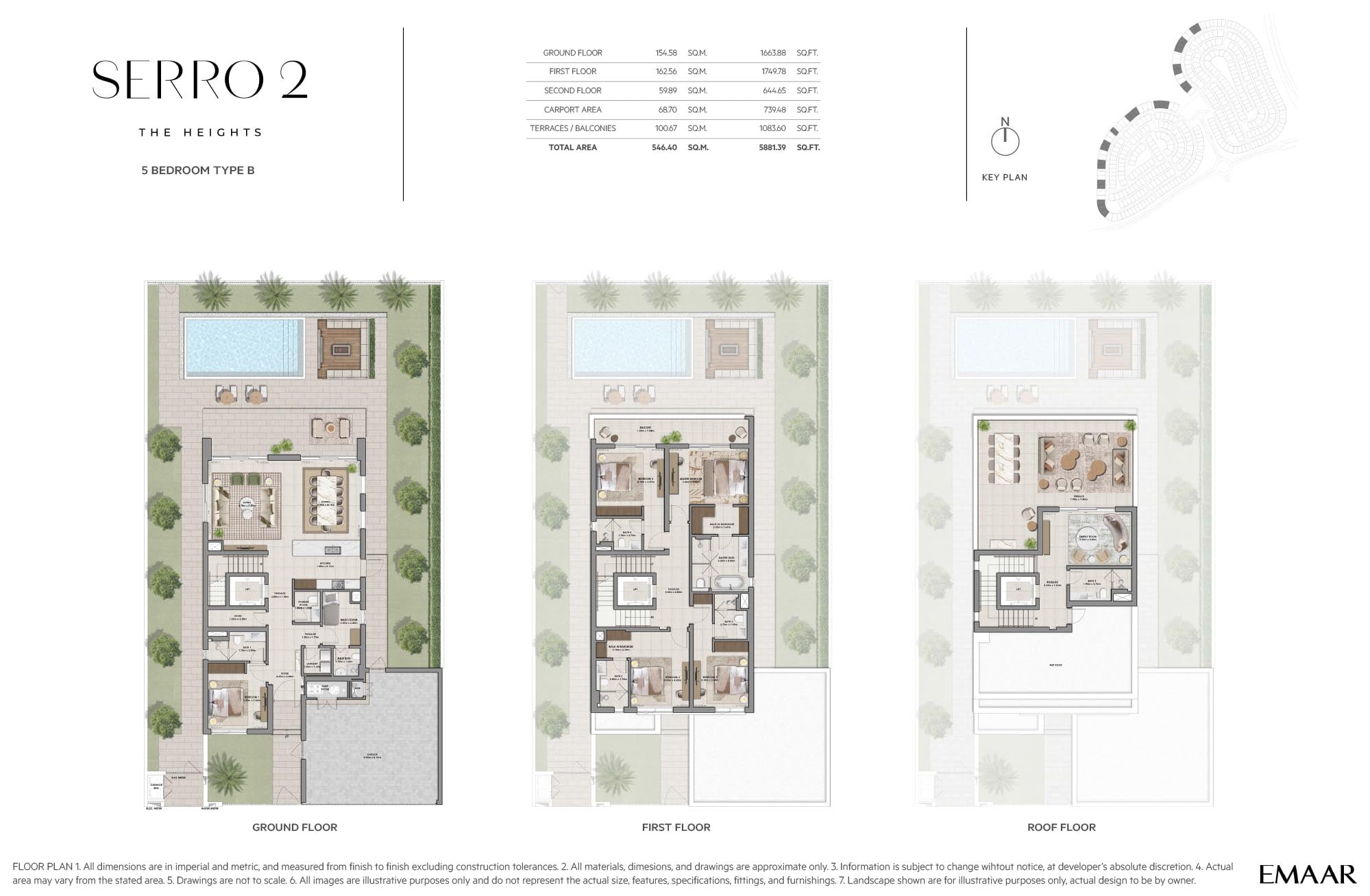 5 Bedroom villa floor plan