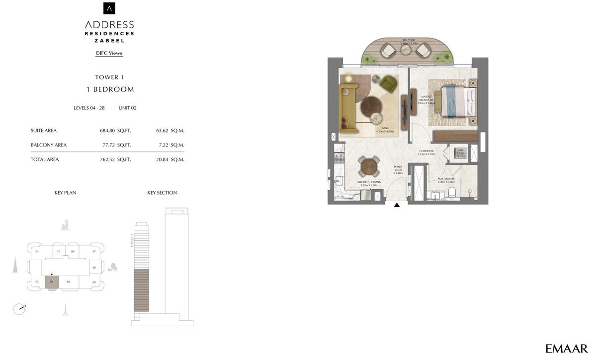 1 BR Apartment floor plan