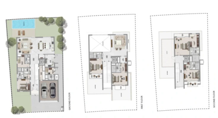 5 Bedroom Villas floor plan