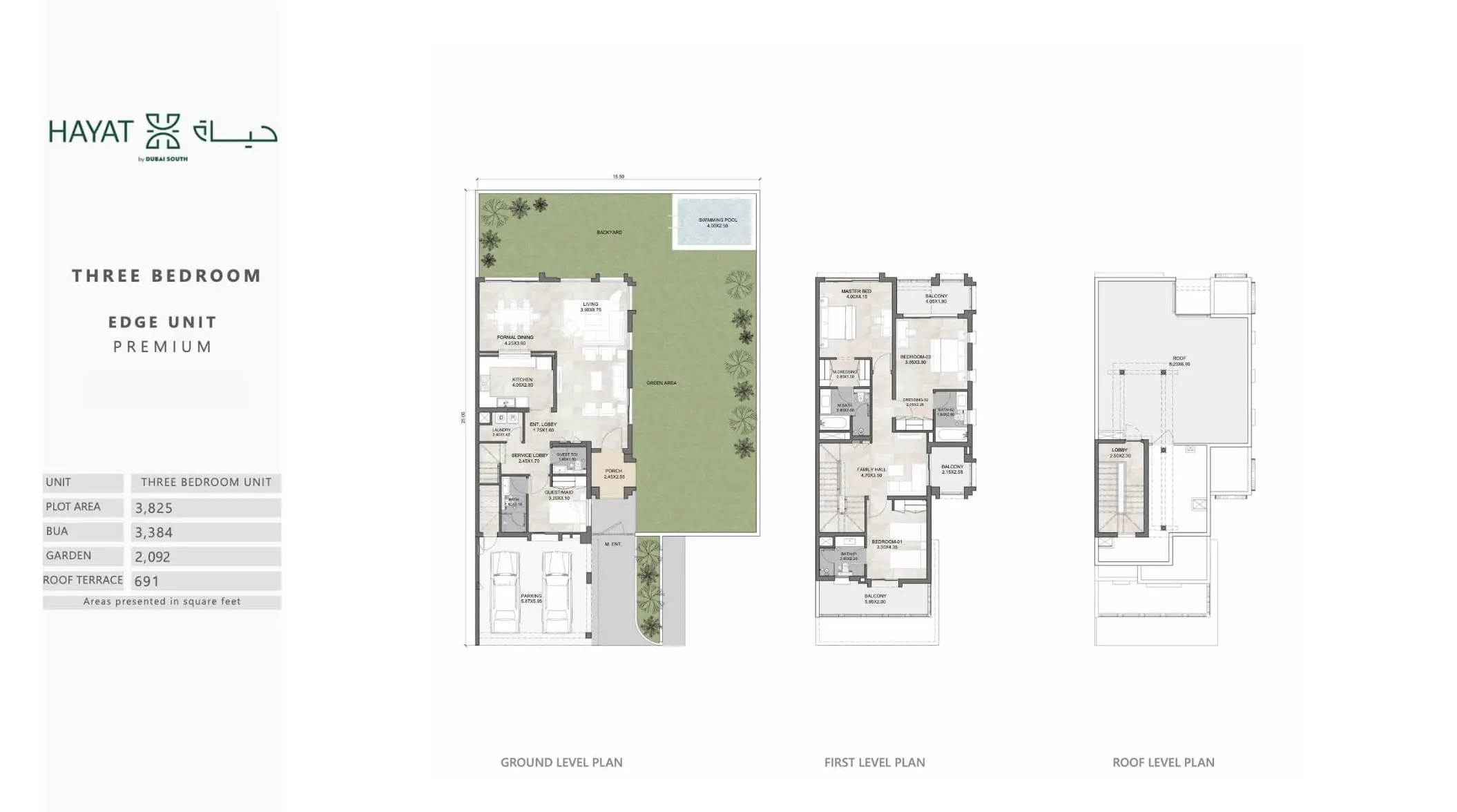 3 to 5  BR Townhouse floor plan