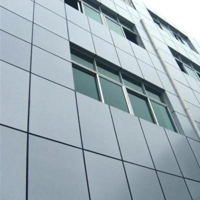 Aluminum cladding panels on a building façade
