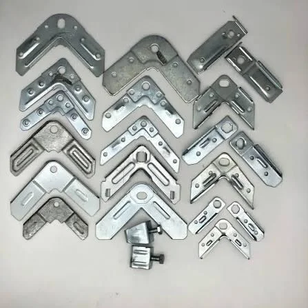 Assorted galvanized duct corner pieces