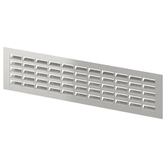 Slim aluminum-look ventilation grille