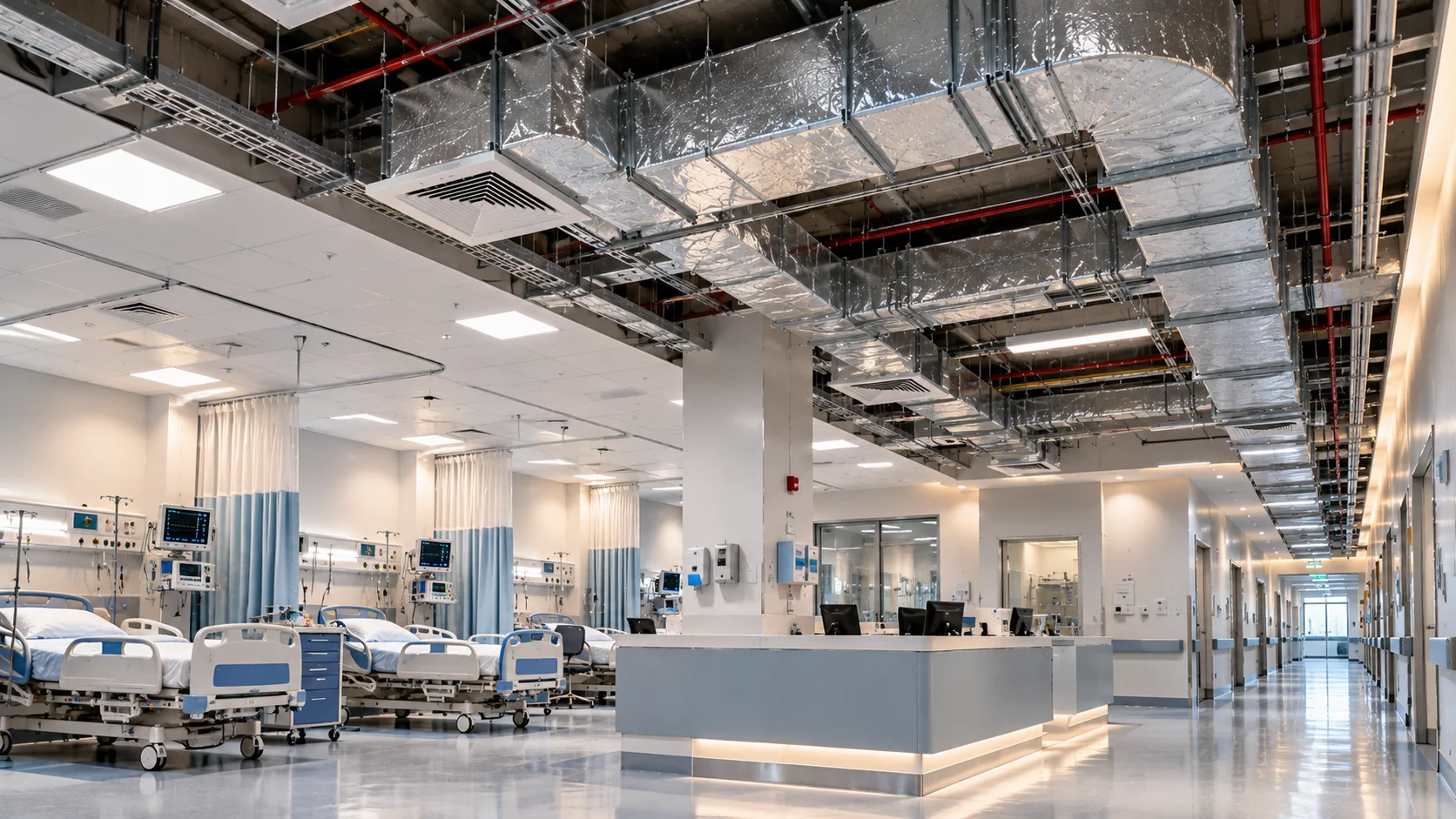 Dar El Fouad Hospital medical facility ductwork