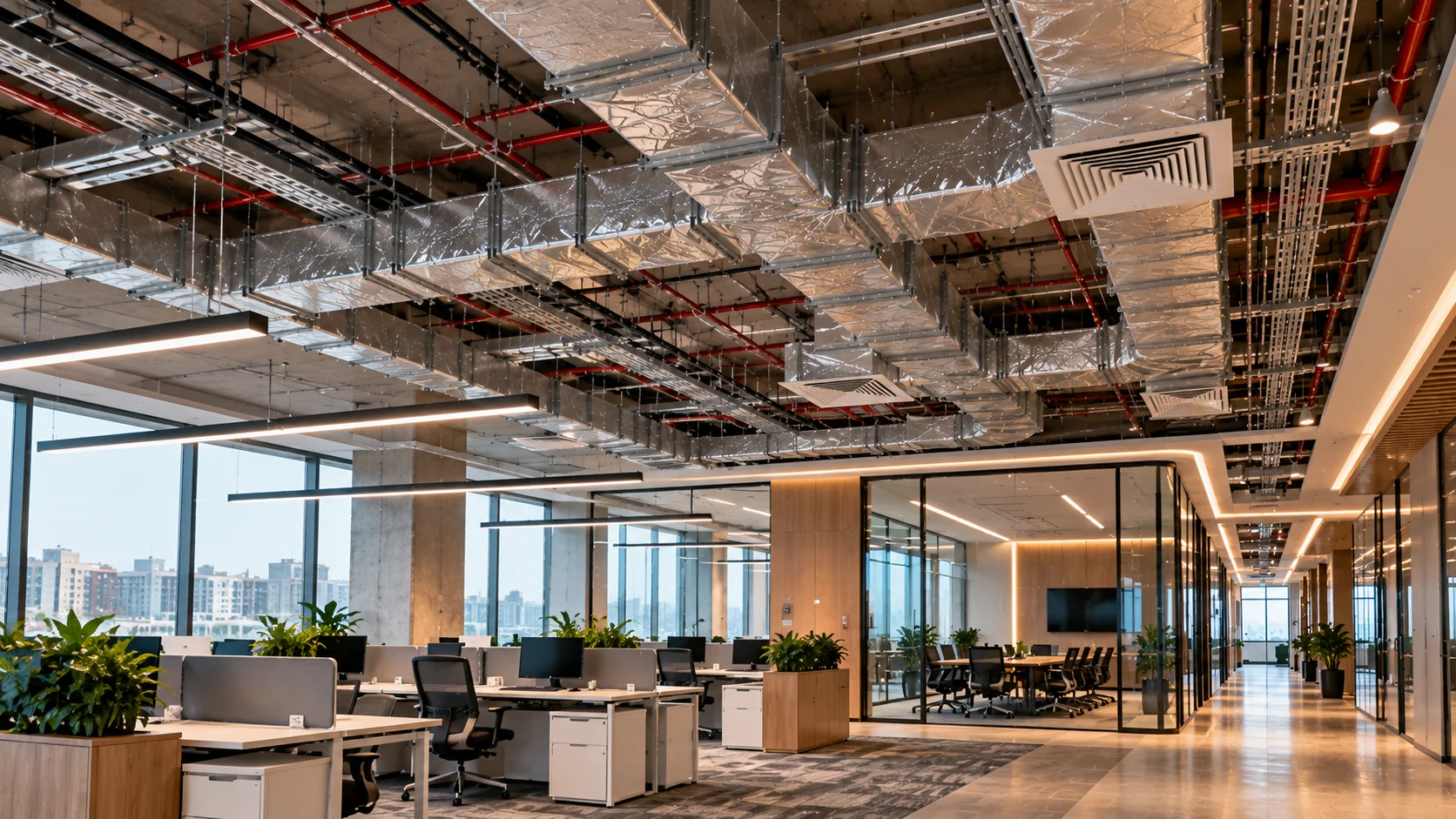 Vodafone Headquarters corporate offices ductwork installation