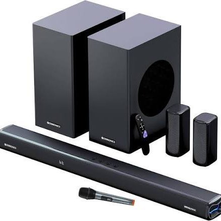 Sound Bar with Subwoofers and Microphone