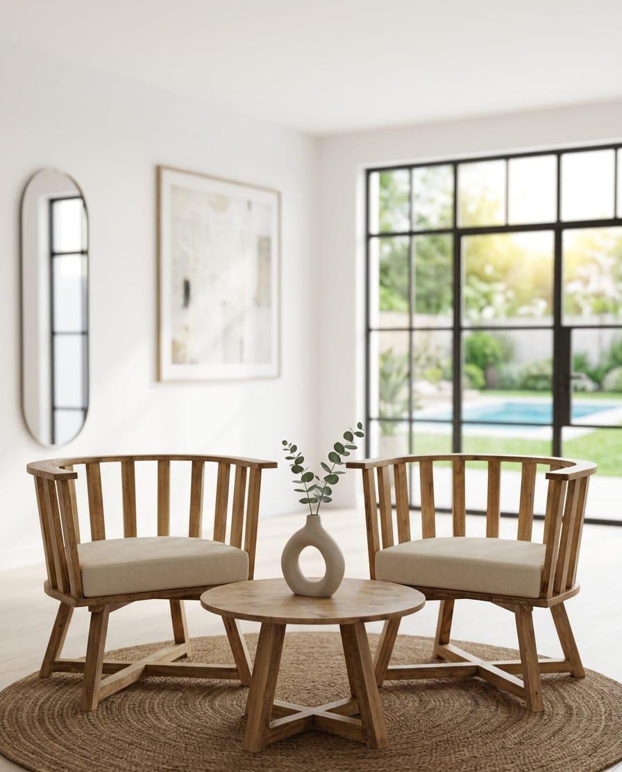 Combo Gervasoni Doble (2 sillones + mesa ratona)
