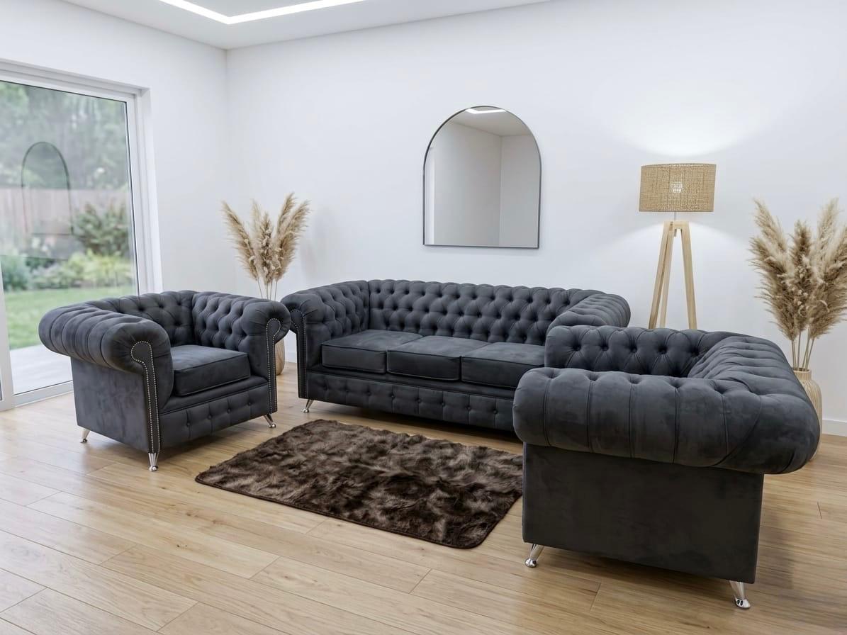 Juego de Living Chesterfield Pana 5