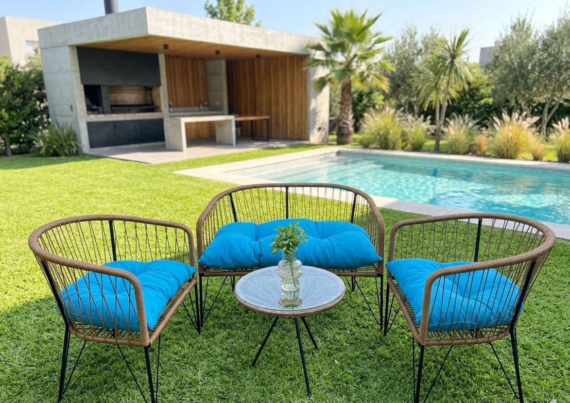 Combo de Sillones Gervasoni x3 + Mesa Ratona 3