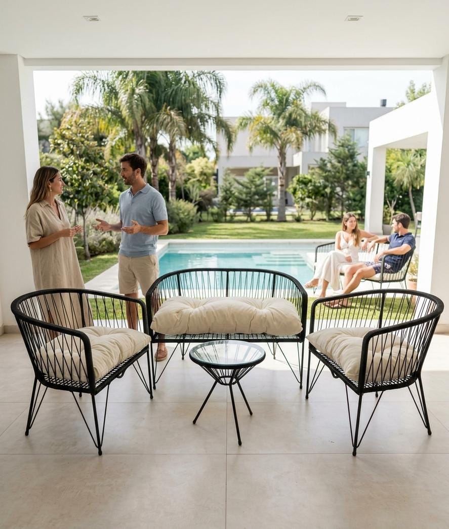 Combo de Sillones Gervasoni x3 + Mesa Ratona 4