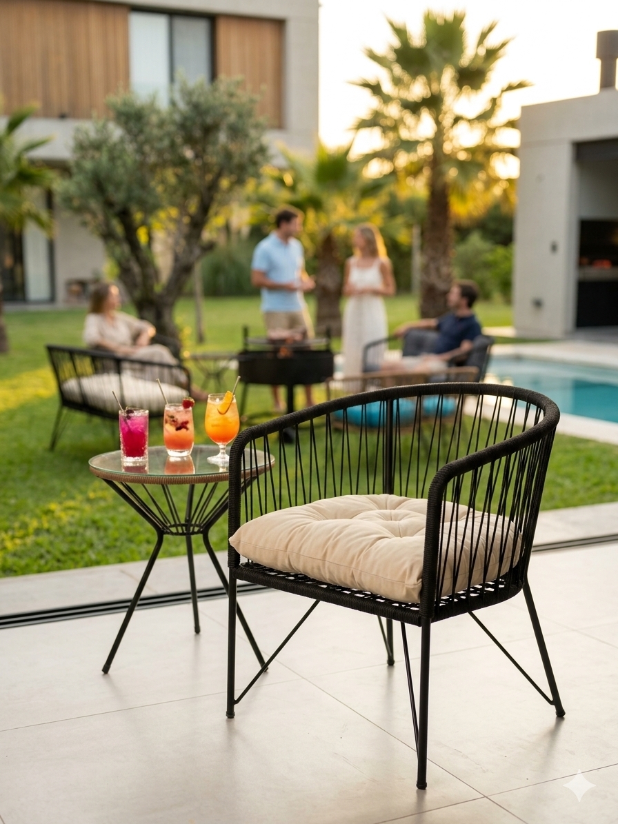 Combo de Sillones Gervasoni x3 + Mesa Ratona 5