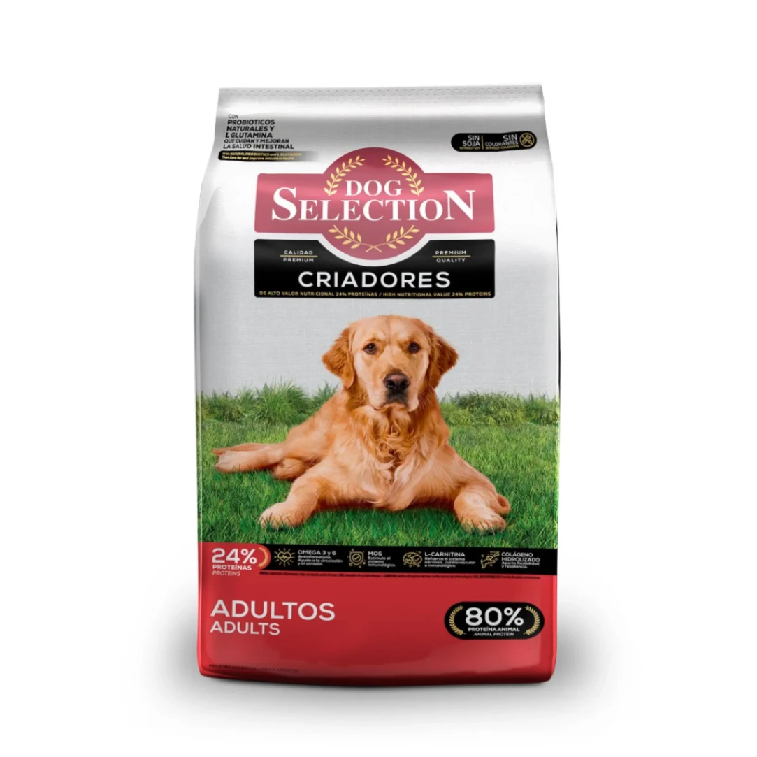 DOG SELECTION CRIADORES CARNE Y POLLO X 8 KG