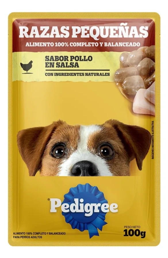 PEDIGREE 12 POUCH RAZAS PEQUEÑAS POLLO X 100 G