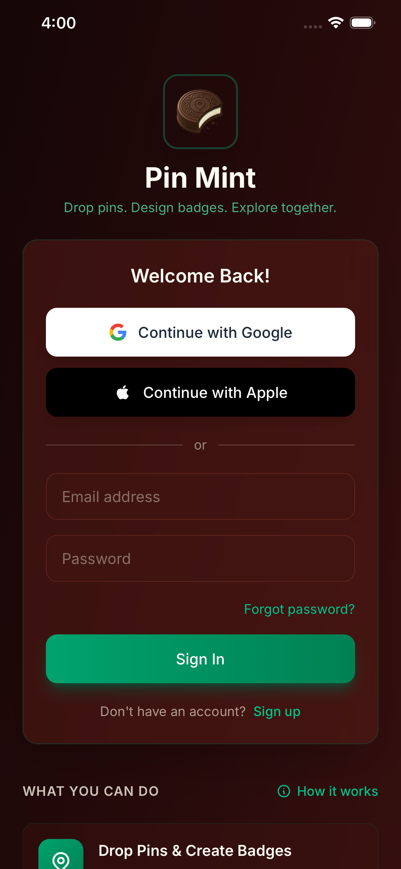Screenshot 1 for Pin Mint