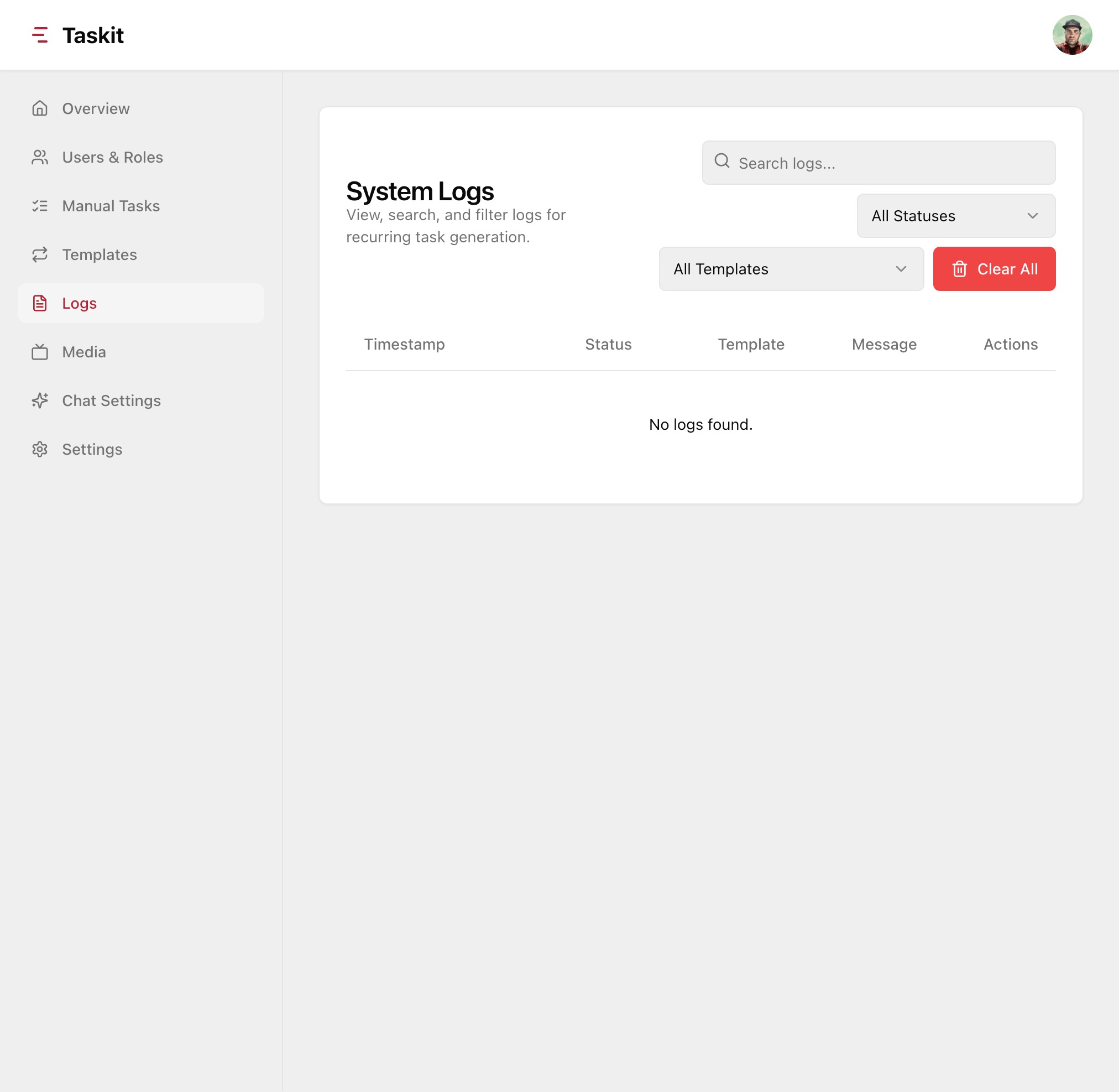 Admin Logging System